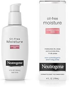 Neutrogena Oil Free Moisture Glycerin Face Moisturizer & Neck Cream for Combination Skin, Lightweight, Oil Absorbing Facial Moisturizer Lotion for a Soft Natural Matte, 4 fl. oz Neutrogena