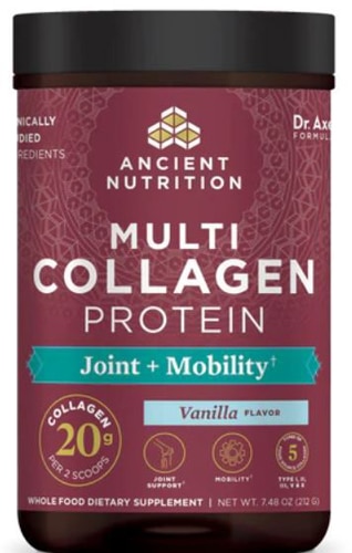 Ancient Nutrition Multi Collagen Protein + Mobility Vanilla - 7,48 унции Ancient Nutrition