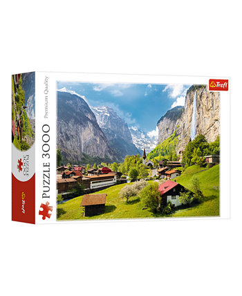 Красный пазл из 3000 деталей - Лаутербруннен, Швейцария Trefl