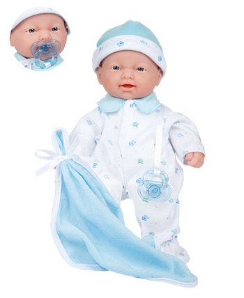 Одежда для куклы с мягким телом 11 дюймов La Baby Caucasian в синем цвете JC Toys