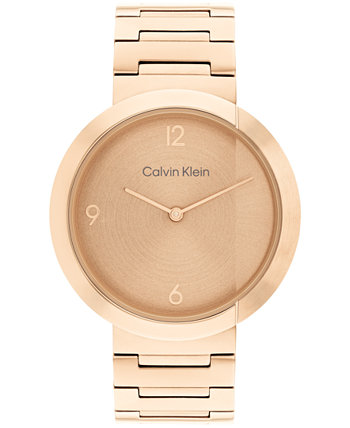 Смарт часы Calvin Klein Женские 38mm с браслетом из нержавеющей стали цвета гвоздики Calvin Klein