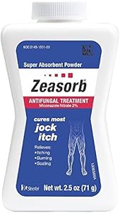 Zeasorb-AF Super Absorbent Antifungal Treatment Powder (Порошок) for Jock Itch 2.5 oz (Унции) (Pack of 2) by Zeasorb Zeasorb