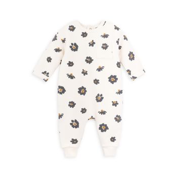 Baby Girl's Flower Print Coveralls Miles the Label
