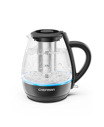 1 Liter Electric Kettle With Removable Lid Tea Infuser CHEFMAN