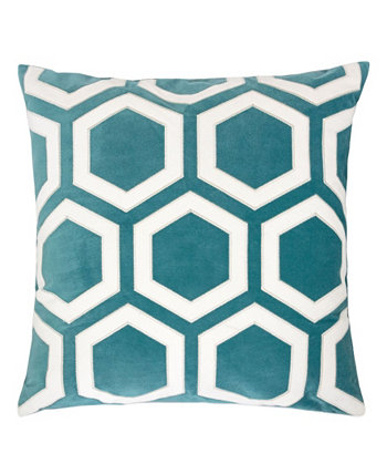 Бархатная квадратная декоративная подушка с аппликацией Sadie Homey Cozy