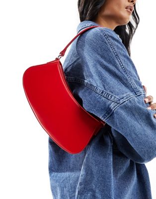 Красная сумка через плечо с изогнутой основой ASOS DESIGN ASOS DESIGN