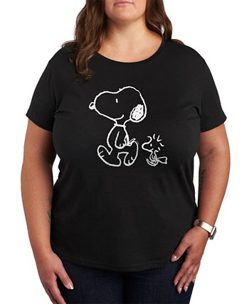 Модная футболка больших размеров Air Waves с рисунком Snoopy Hybrid Apparel