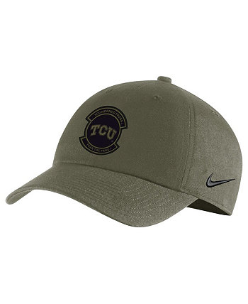 Men's Olive TCU Horned Frogs Military-Inspired Pack Heritage86 Adjustable Hat Nike