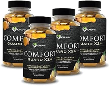 KaraMD Comfort Guard X24 - Natural Joint Support Supplement - with Turmeric Curcumin, Boswellia & Ginger - Vegetable Capsules (Растительные капсулы) - 30 Servings (Порции) (90 Capsules) KaraMD