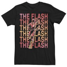 Big & Tall The Flash Word Stacked Graphic Tee Licensed Character