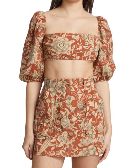 Neve Floral Cropped Top RUMER