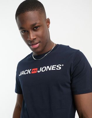 Темно-синяя футболка с логотипом Jack & Jones Jack & Jones