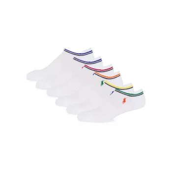 Набор из 6 полосатых носков до щиколотки Polo Ralph Lauren