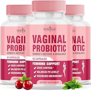 NEW AGE Vaginal Probiotics for Women with Prebiotics, Cranberry Extract, and a Lactobacillus Probiotic Blend, Supports Healthy pH Balance, Odor Control, Vaginal Flora - 60 Capsules (Капсулы) NEW AGE