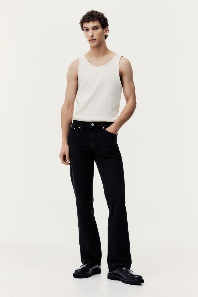 Расклешенные джинсы узкого кроя H&M