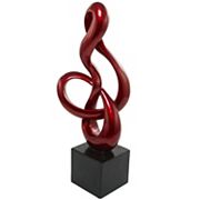 Stella & Eve Polystone Abstract Swirl Sculpture with Black Base Stella & Eve