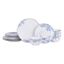 222 Fifth Hudson Valley Blue Decal 12-pc. Dinnerware Set 222 Fifth