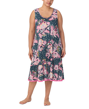 Plus Size Sleeveless Floral Nightgown Ellen Tracy