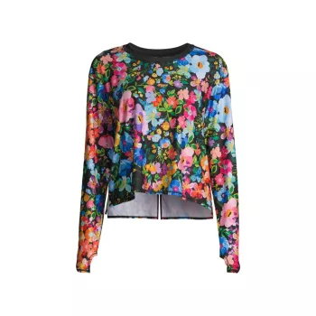 Wild Bloom Floral Long-Sleeve T-Shirt Johnny Was