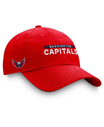 Мужская красная регулируемая кепка Washington Capitals Authentic Pro Rink Fanatics