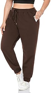 ZERDOCEAN Women's Plus Size Fleece Lined Sweatpants Relaxed Fit Workout Athletic Jogger Fleece Pants Zerdocean