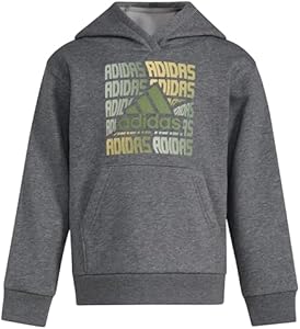 adidas Boys' Long Sleeve Fleece Pullover Hoodie Adidas