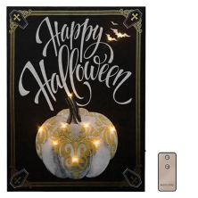 LumaBase Настенное искусство с подсветкой тыквы «Счастливый Хэллоуин» LumaBase
