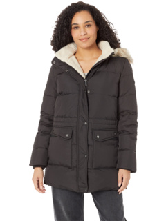 Down Coat with Chest Zip and Patch Pocket LAUREN Ralph Lauren