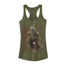 Juniors' Star Wars: The Book Of Boba Fett Schematics Style Poster Graphic Tank Top Star Wars