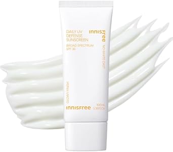 innisfree Daily UV Defense Sunscreen Broad Spectrum SPF 36, Invisible Korean Sunscreen for Face with No White Cast Innisfree