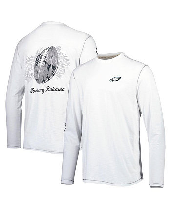 Мужская белая футболка с длинным рукавом Philadelphia Eagles Laces Out Billboard Tommy Bahama