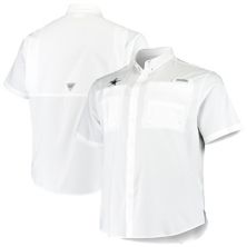 Белая мужская рубашка на пуговицах с тамиами Columbia White Dallas Cowboys Big & Tall Columbia