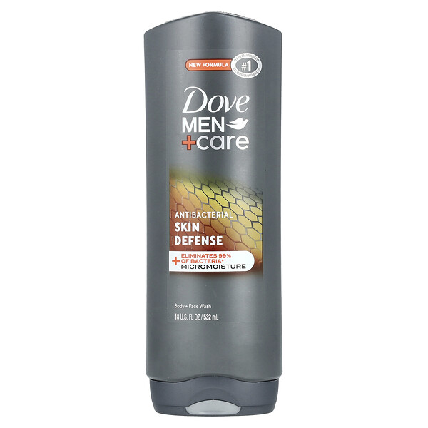 Men+Care, Увлажняющий гель для душа Skin Defense, 18 жидких унций (532 мл) Dove