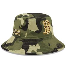 Мужская шляпа-ведро New Era Camo Boston Red Sox 2022 Armed Forces Day Bucket Hat New Era