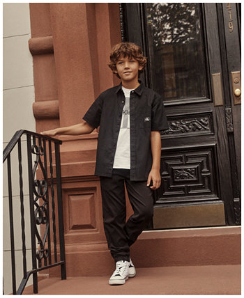 Рубашка с короткими рукавами в стиле минимализма для Big Boys Calvin Klein