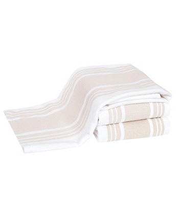 Двустороннее тканое кухонное полотенце в полоску, набор из 3 шт. ALL-CLAD