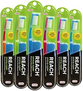 Reach Crystal Clean Toothbrush, Firm Bristles, 1 Count, Pack of 6 Reach