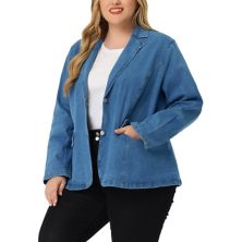 Женская рабочая одежда больших размеров, модный джинсовый пиджак-бомбер Agnes Orinda
