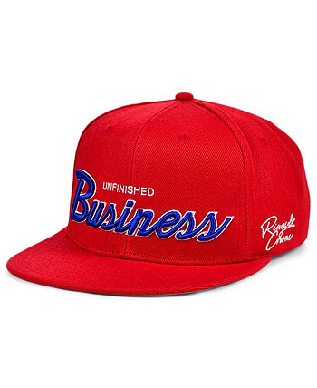Men's Red and Royal Unfinished Business Snapback Hat Rings & Crwns