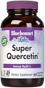 Bluebonnet Nutrition Super Quercetin Vegetable Capsules (Растительные капсулы), Vitamin C Formula, Best for Seasonal & Immune Support, Non GMO, Gluten Free, Soy Free, Milk Free, Kosher, 60 Vegetable Capsules Bluebonnet