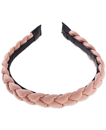 Tan Leather Braid Headband, Created for Macy's INC International Concepts