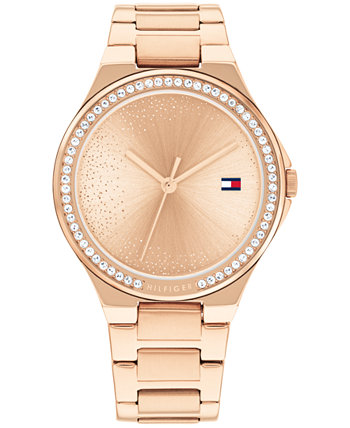 Женские кварцевые часы из нержавеющей стали цвета розового золота, 36 мм Tommy Hilfiger