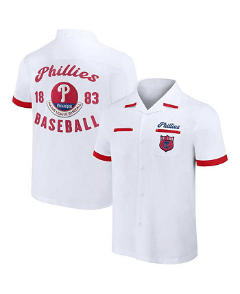 Мужская рубашка на пуговицах Darius Rucker Collection By White Philadelphia Phillies Bowling Fanatics