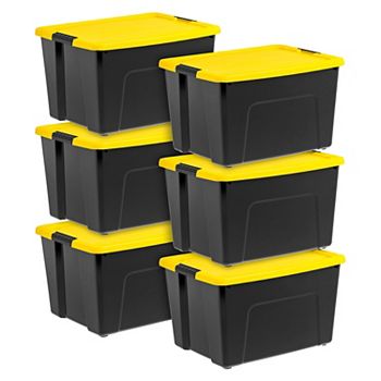 Iris 60-qt. Black Storage Container 6-piece Set Iris