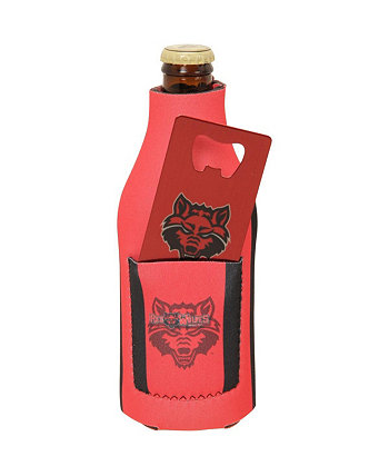 Изолятор для бутылок Red Wolves штата Арканзас с карманом и открывалкой Memory Company