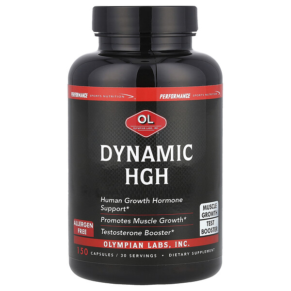 Dynamic HGH, 150 Capsules (Капсулы) Olympian Labs