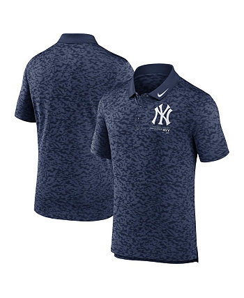 Мужская темно-синяя рубашка поло New York Yankees Next Level Nike