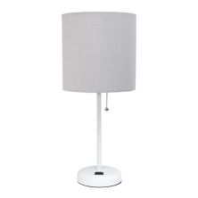 Creekwood Home Metal Table Lamp with Power Outlet Base Creekwood Home