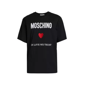 Футболка с логотипом In Love We Trust Moschino