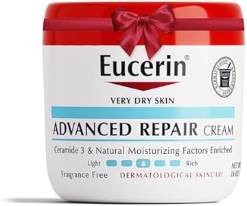 Eucerin Advanced Repair Body Cream for Very Dry Skin, Fragrance Free Daily Body Moisturizer, 16 Oz Jar Eucerin